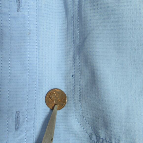 The American Outdoorsman Shirt Mens Size XL Blue Fishing Vented Short Sleeve UPF - Picture 5 of 11